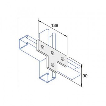 4 Hole Flat T Bracket