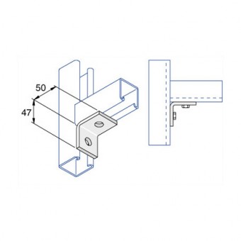 2 Hole 90 degree Angle Brackets