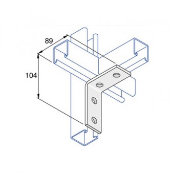 4 Hole 90 degree Angle Brackets